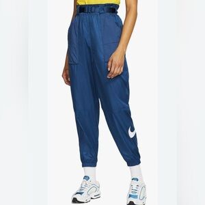 Nike Dri-Fit Swoosh Active Pants Joggers Valerian Blue/White Blue Size M
